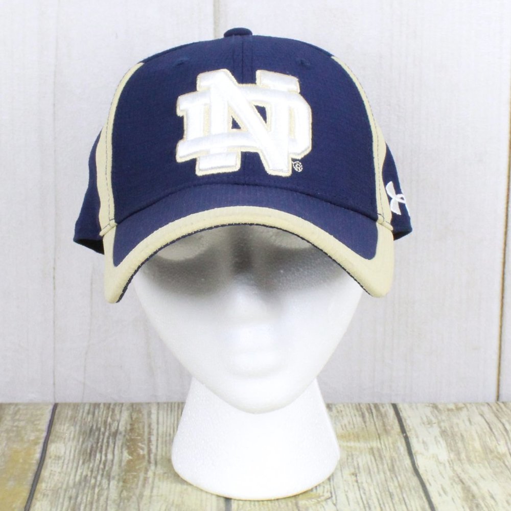 Under Armour Blue Notre Dame Football Fighting Irish Adjustable Hat Cap - Picture 2 of 10